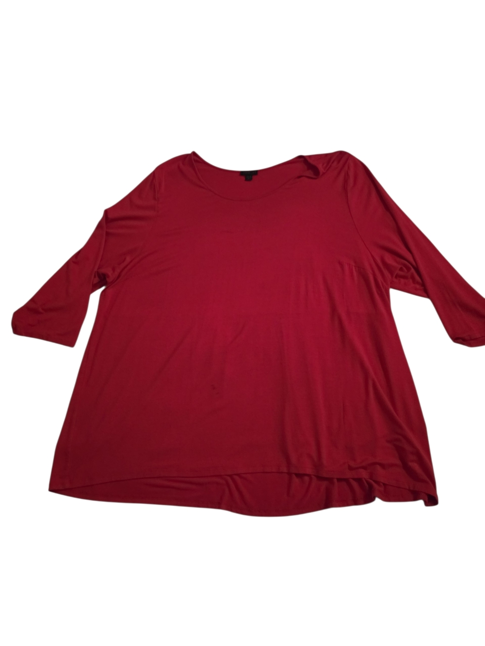 J. Jill Red Scoop Neck Long Sleeve Top